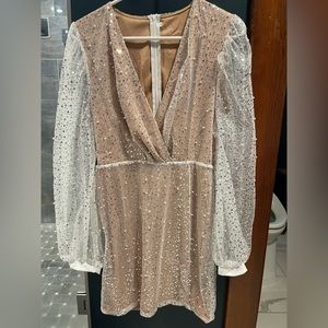 Novorosyus Bring Cheer Sequin long sleeve wrap